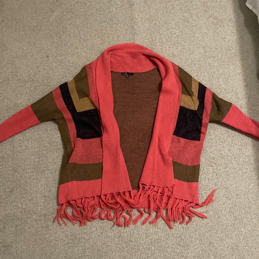Fringe Patterned C. Luce Cardigan